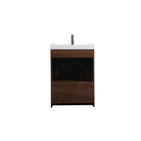 Elegant Decor 24 Inch Single Bathroom Vanity In Walnut VF46024MWT